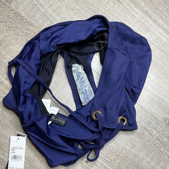 LA BLANCA Women's Island Goddess One Shoulder One Piece Swimsuit - Picture 12 of 13